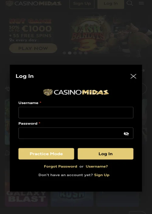 Accesso Midas Casino